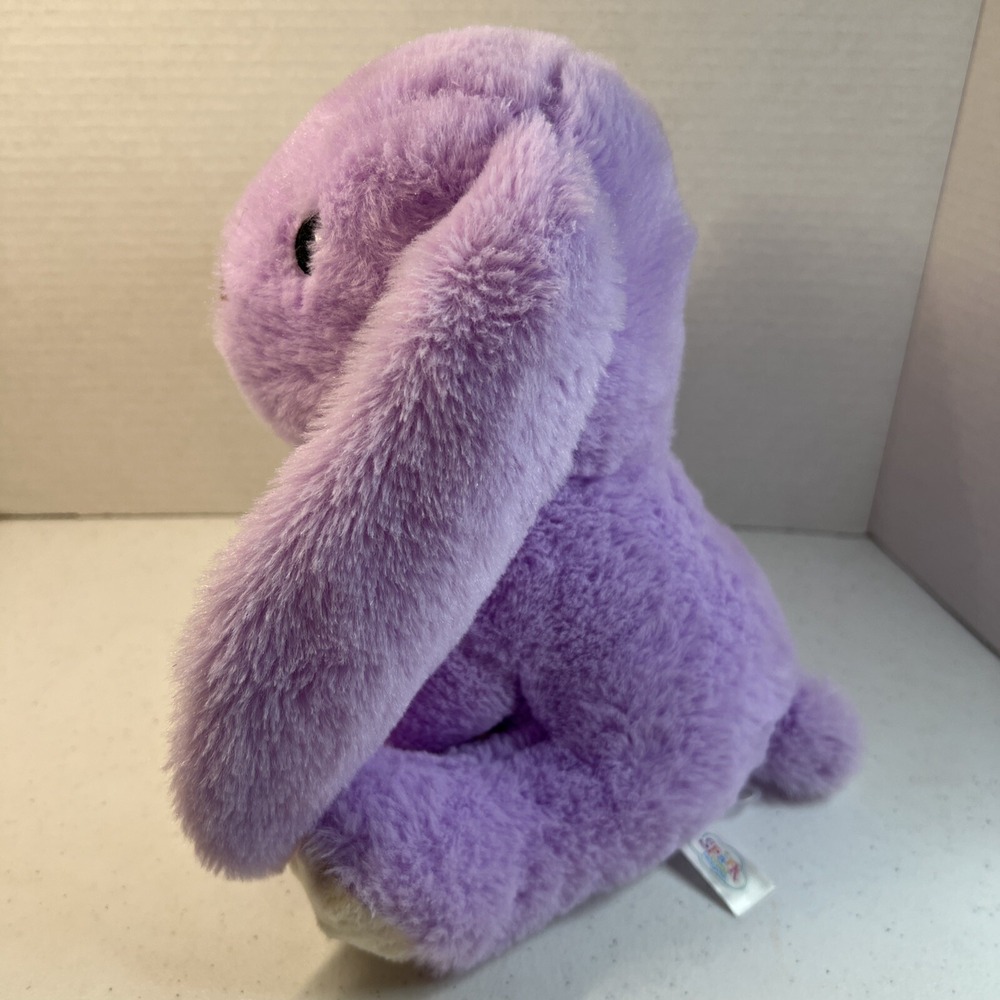Spark Create Imagine Bunny Rabbit‎ 10"Purple Stuffed Rattle Crinkle Easter - Picture 2 of 9
